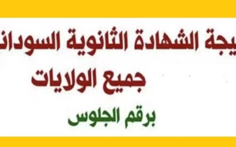 نتيجة الشهادة السودانية 2025 جميع الولايات برقم الجلوس